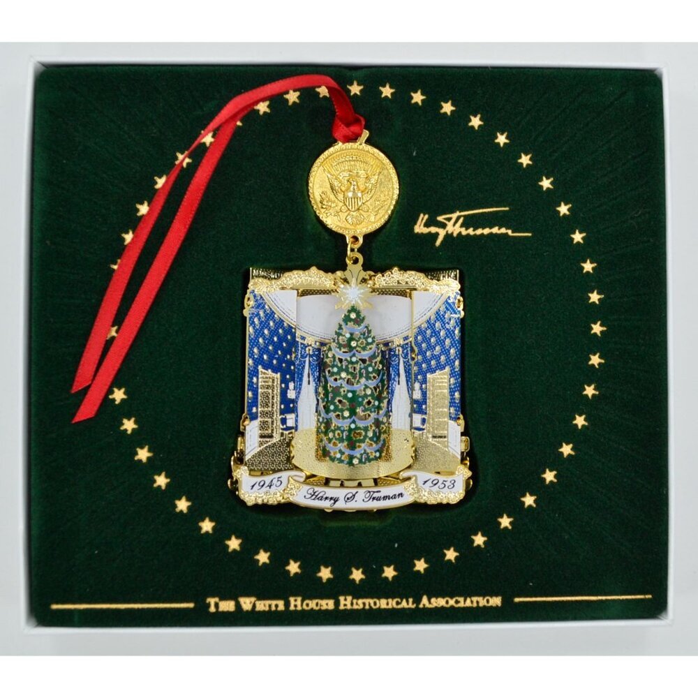 White House Historical Association 2018 Christmas Ornament, Gold-Plated, Truman - Picture 3 of 3